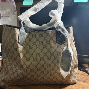 AAA Beige and Brown Tote